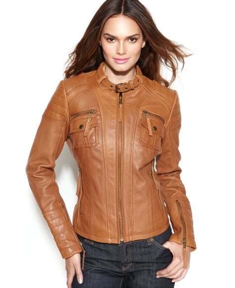 michael kors leather motorcycle jacket.